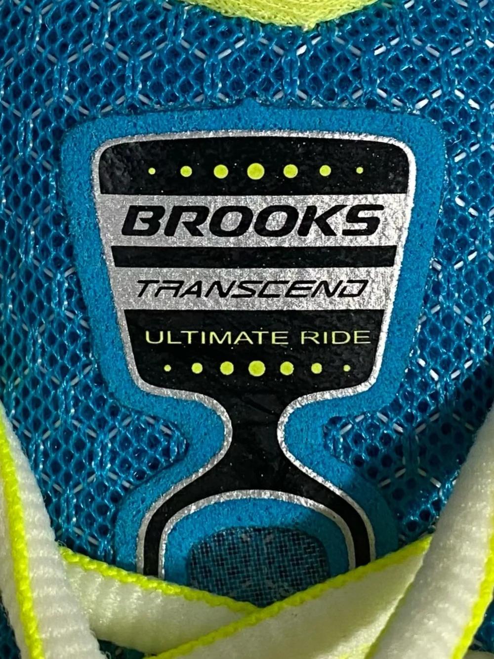 Brooks Transcend Ultimate Ride Running Shoes Women’s Size 8.5 Blue Gray Yellow